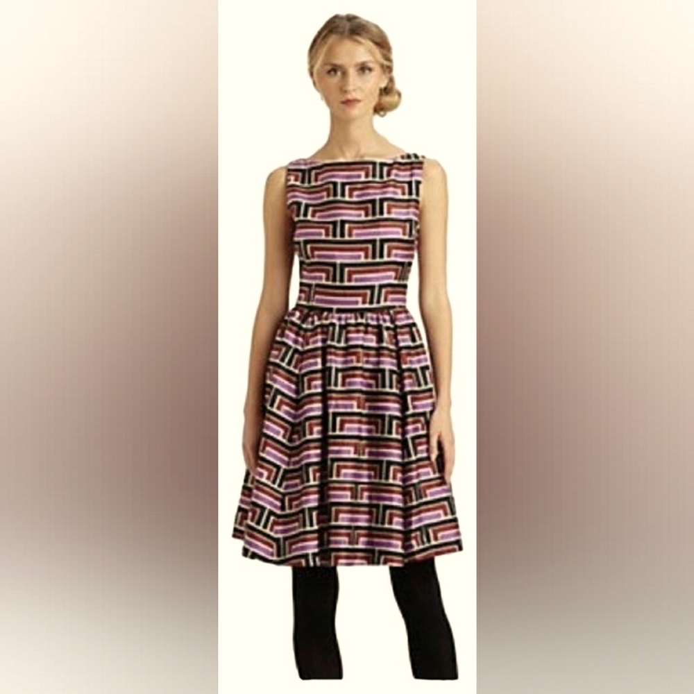 Kate SpadePurple/Navy Florence Broadhurst Carolyn Cocktail Dress
